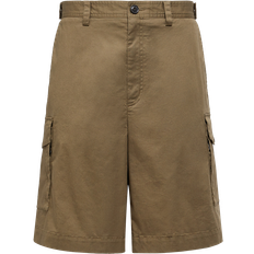 Moncler Men Shorts Moncler Cotton Gabardine Cargo Shorts - Green
