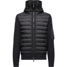 Padded Zip-Up Cardigan - Black
