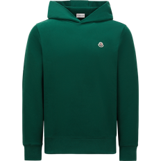 Moncler Men Jumpers Moncler Collection Logo Patch Cotton Hoodie - Green