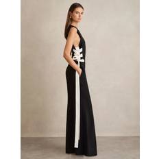 Reiss Herre Jumpsuits & Overalls Reiss Emma Lace-Up Side Wide-Leg Jumpsuit - Navy/White