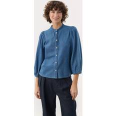 Part Two Dame Skjorter Part Two Nicoliepw Sh Bluser - Medium Blue Denim