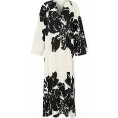 Blomstrede - Lange kjoler Soaked in Luxury Sljoanne Kaftan Dress Kjoler - White Mega Flower
