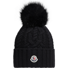 Moncler Mössor Moncler Cashmere Blend Beanie with Pom Pom - Black
