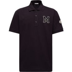 Moncler Herr Pikétröjor Moncler Bomull Polo Med Logotyp Topp - Blue