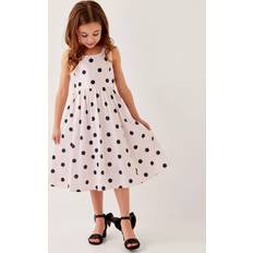 Recycled Materials Dresses Monsoon Kids' Sicily Polka Dot Dress - Ivory