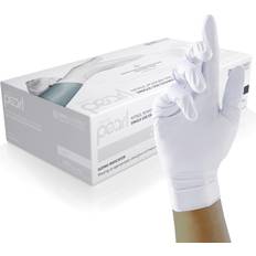 White Work Gloves Unigloves Nitrile Examination Multipurpose - White Pearl