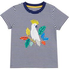 Elijah Organic Cotton Stripe Applique T-Shirt - Blue Navy