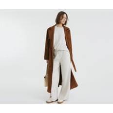 River Island Trousers River Island Cream Premium High Waisted Wide Leg Joggers - Cream