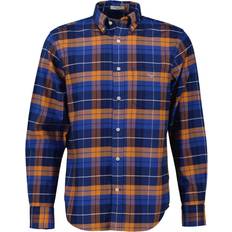 Orange Shirts Gant Cotton Check Oxford Shirt - Orange Bronze