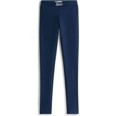 Bomull Leggings Tommy Hilfiger Logo Full Length Leggings - Dark Blue