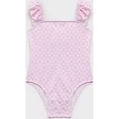 Ruffles Bathing Suits Children's Clothing Mango Kids' Bella Floral Swimsuit - Pink