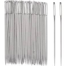Pins & Needles Uxcell 200pcs Large Eye Stitching Needles 1.81 in Leather