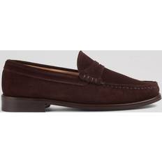 LK Bennett Loafers LK Bennett L.K.Bennett Suede Solo Penny Tuxe Loafers - Chocolate