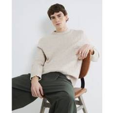 Men Jumpers River Island Mens Long Sleeve Checkerboard Jumper - Beige