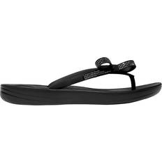 Fitflop Slippers & Sandals Fitflop iQushion Glitz Bow Flip Flops - Black