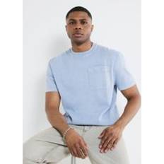 Men T-shirts River Island Mens Blue Regular Fit Washed T-Shirt