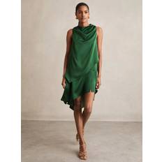 Reiss Long Dresses Reiss Eloise Drape Neck Mini Dress - Green
