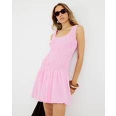 River Island Blend Shirred Mini Dress - Pink