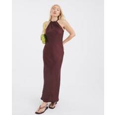 River Island Klänningar River Island Bronsfärgad Maxiklänning Med Halterneck - Brun