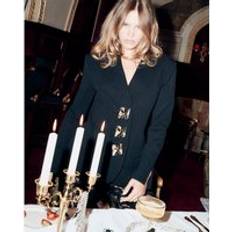 Women Blazers River Island Womens Sculpted Jersey Scuba Blazer - Black