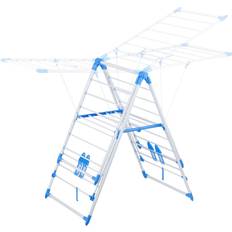 Clothing Care Relaxdays Collapsible Washing Airer Laundry Drying Rack - White/Blue