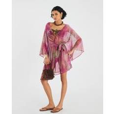 River Island Womens Animal Print Tunic Beach Dress - Pink