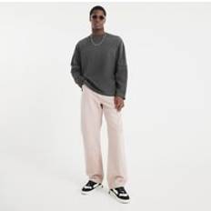 Men - Pink Jeans River Island Mens Pink Denim Loose Fit Jeans - 28R