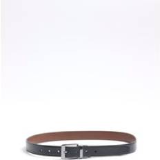 Men Accessories River Island Mens Black Faux Leather Reversible Tan Belt - S