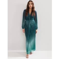 Phase Eight Long Dresses Phase Eight Cherene Metallic Ombre Maxi Dress - Green