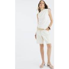 Tank Tops River Island Cream Sleeveless Shell Trim Drape Top - Womens