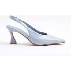 Blue - High Heel Heels & Pumps River Island Womens Blue Pointed Toe Court Heels - 9