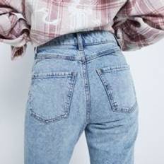 River Island High Rise Sculpt Mom Jeans - Blue