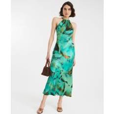 River Island Kläder River Island Womens Blue Floral Print Halter Neck Maxi Dress - Blue