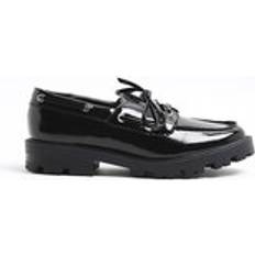 Boat Shoes River Island Womens Boat Shoes - Black Patent