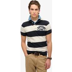 Superdry Herr Pikétröjor Superdry Vintage Athletic Jersey Polo - Marinblå