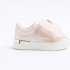 Mini Girls Bow Trainers - Pink Organza