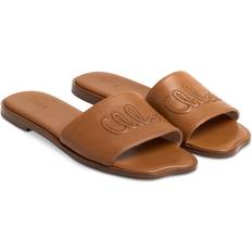 Leather Slides Chloe Chloé Soleil Slide 100% Lambskin - Brown
