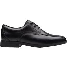 Clarks Low Top Shoes Clarks Jonwin Loop Youth Wide Fit - Black
