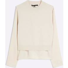 River Island Tröjor River Island Double Layered Jumper - Beige