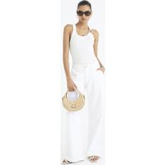 River Island Low Rise Baggy Wide Leg Jeans - White