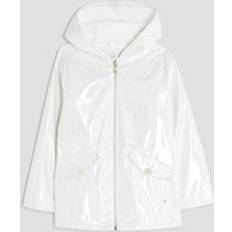 White Rainwear River Island Girls White Glitter Hooded Raincoat - White