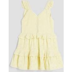 Dresses Children's Clothing on sale River Island Older Girl Tiered Broderie Dress - Yellow