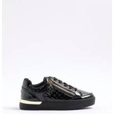 River Island Girls Black Patent Trainers - 4