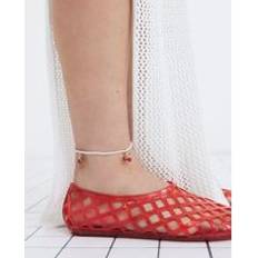 Red Anklets River Island Womens Stretch Anklet - Red Cherry Pearl