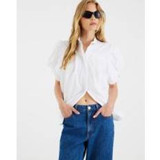 River Island Puff Sleeve Blouse - White