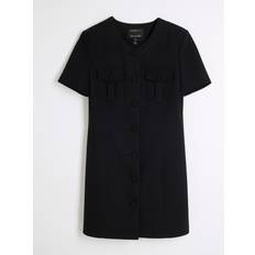 River Island Pocketed Mini Dress - Black