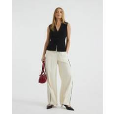 Vests River Island Womens Black V Neck Button Front Waistcoat - 6