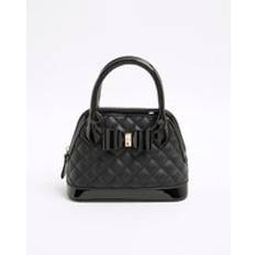 River Island Fabric Tote Bags River Island Girls Quilted Bow Tote Bag - Black