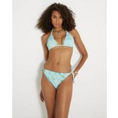River Island Womens Blue Textured Floral Bikini Bottoms - 18