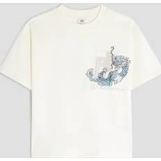 Pocket T-shirts River Island Boys Beige Japanese Chest Pocket T-Shirt - Beige